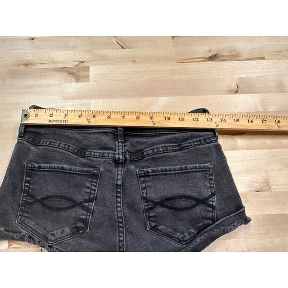 Abercrombie And Fitch Cut Off Black Distressed Shorty Shorts Size 27/4 - Picture 5 of 7